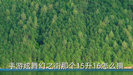 手游炫舞幻之街那个15升16怎么搞