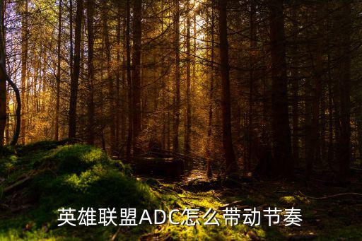 手游adc怎么带节奏，英雄联盟ADC怎么带动节奏