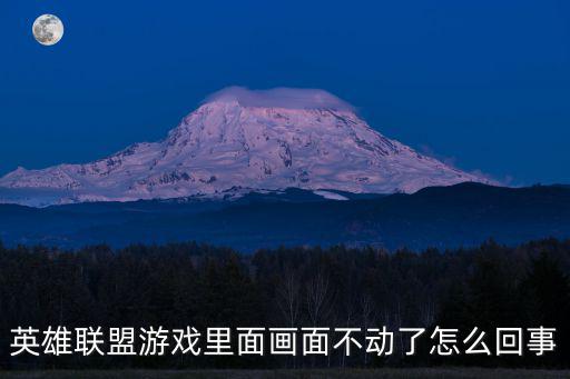英雄联盟游戏里面画面不动了怎么回事