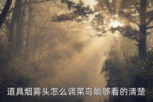 道具烟雾头怎么调菜鸟能够看的清楚