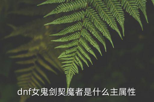 dnf女鬼剑属于什么属性，dnf女鬼剑属性