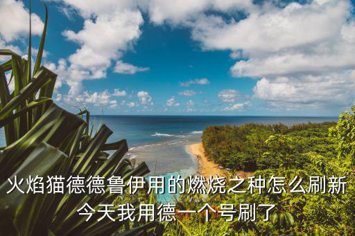 火焰猫德德鲁伊用的燃烧之种怎么刷新今天我用德一个号刷了