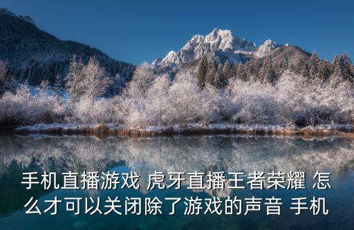 手机直播游戏 虎牙直播王者荣耀 怎么才可以关闭除了游戏的声音 手机