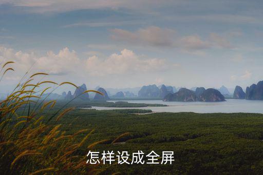 怎样设成全屏