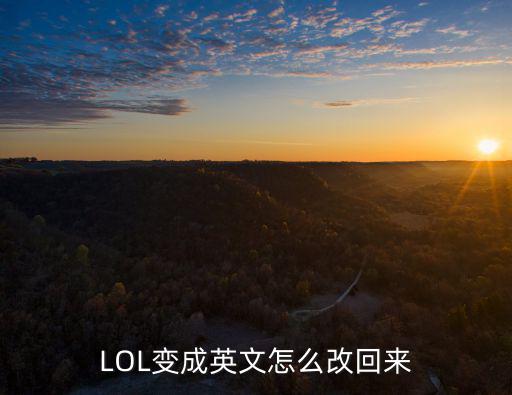 LOL变成英文怎么改回来