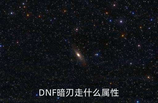 DNF暗刃走什么属性