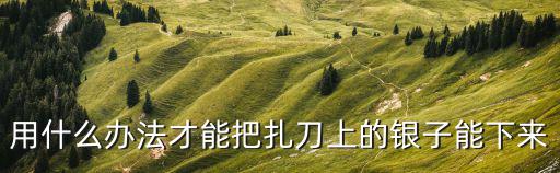 用什么办法才能把扎刀上的银子能下来