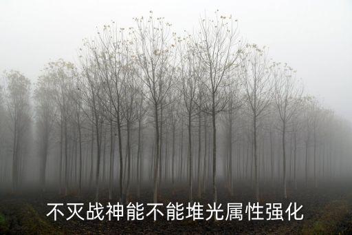 不灭战神能不能堆光属性强化