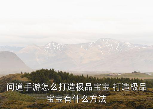 问道手游怎么开极限宠物，问道手游宠物方式的要求
