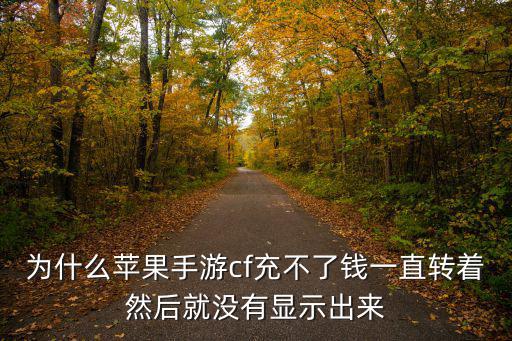 为什么苹果手游cf充不了钱一直转着然后就没有显示出来