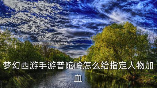 梦幻西游手游普陀岭怎么给指定人物加血