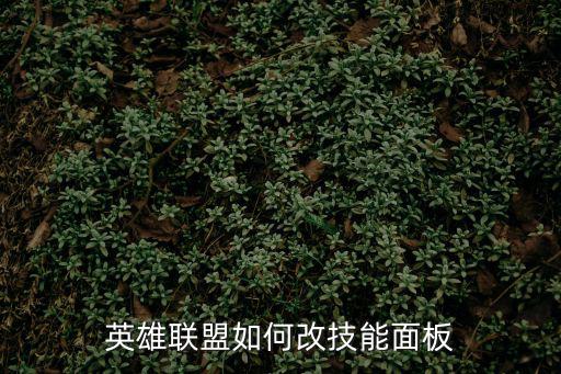 英雄联盟如何改技能面板
