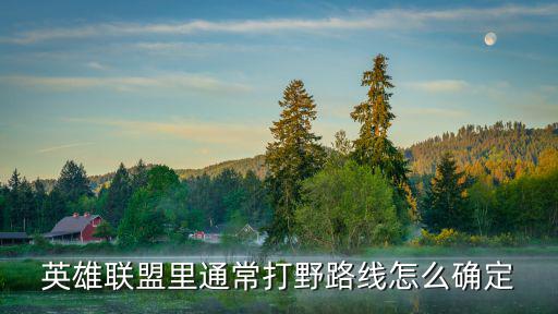 英雄联盟里通常打野路线怎么确定