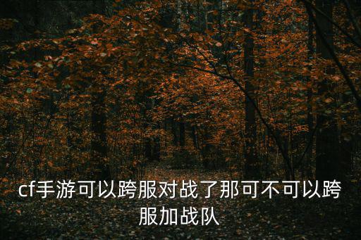 烈火一刀手游怎么在跨服召唤战宠，cf手游可以跨服对战了那可不可以跨服加战队