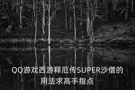 QQ游戏西游释厄传SUPER沙僧的用法求高手指点