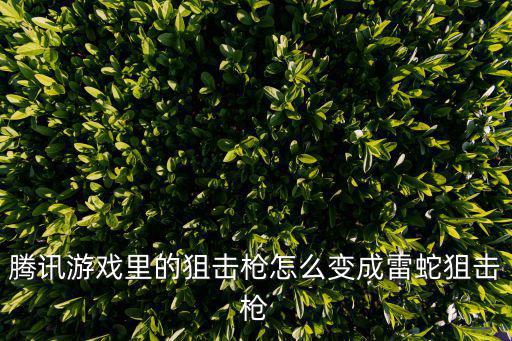 腾讯游戏里的狙击枪怎么变成雷蛇狙击枪