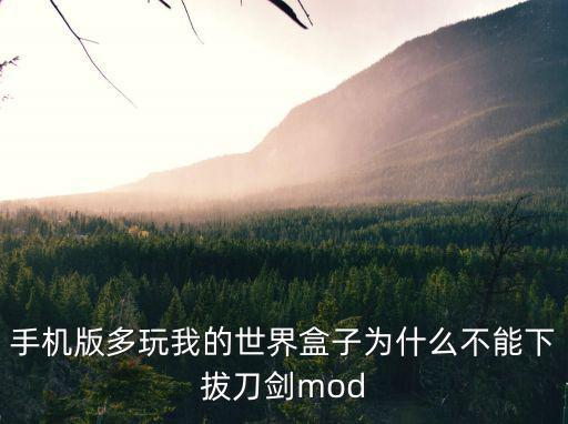 手游我的世界拔刀剑怎么下载，多玩我的世界盒子怎么下载拔刀剑模组