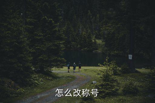 怎么改称号