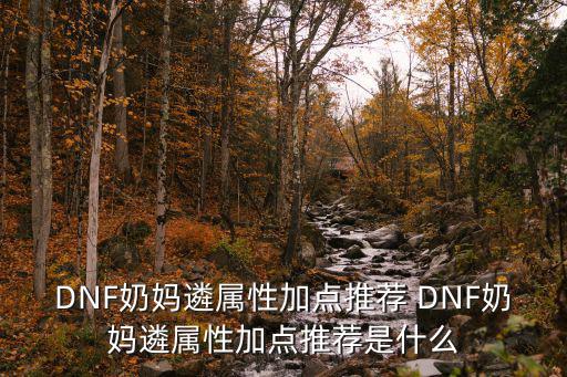 dnf奶妈增幅加什么属性，DNF奶妈遴属性加点推荐 DNF奶妈遴属性加点推荐是什么