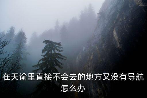 在天谕里直接不会去的地方又没有导航怎么办