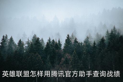 英雄联盟怎样用腾讯官方助手查询战绩