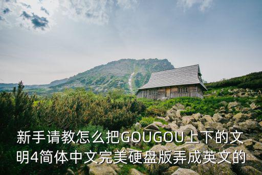 新手请教怎么把GOUGOU上下的文明4简体中文完美硬盘版弄成英文的