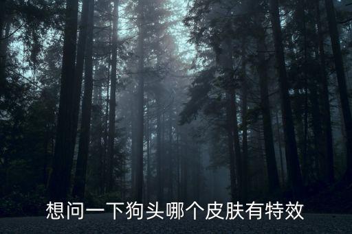 想问一下狗头哪个皮肤有特效