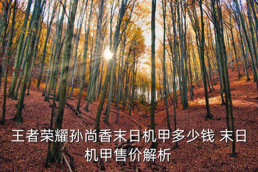 王者荣耀孙尚香末日机甲多少钱 末日机甲售价解析