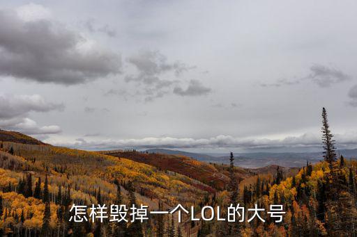 怎样毁掉一个LOL的大号