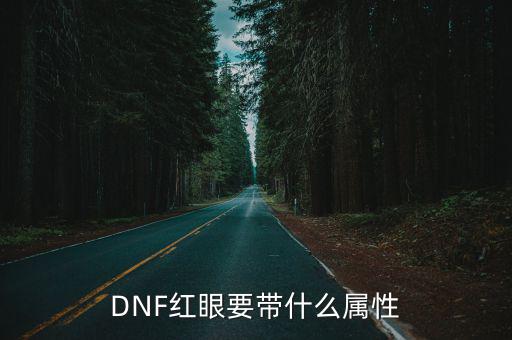 DNF红眼要带什么属性