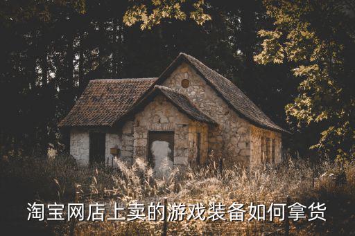淘宝网店上卖的游戏装备如何拿货
