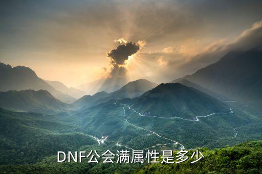 DNF公会满属性是多少