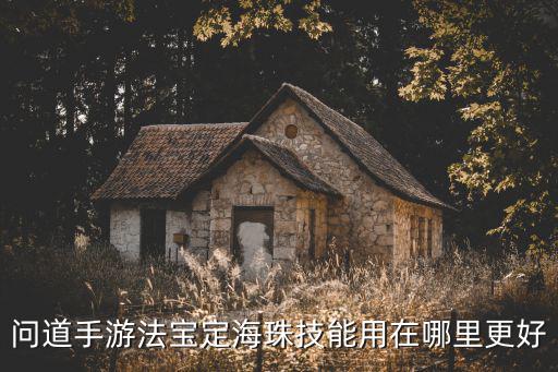 问道手游法宝定海珠技能用在哪里更好