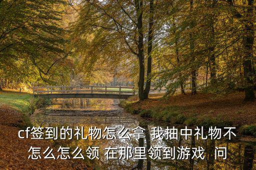 cf签到的礼物怎么拿 我抽中礼物不怎么怎么领 在那里领到游戏  问