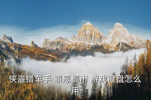 gta手游游戏键盘怎么操作，手机 侠盗猎车罪恶都市的模拟键盘怎么用