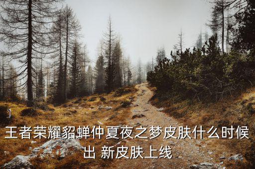 王者荣耀貂蝉仲夏夜之梦皮肤什么时候出 新皮肤上线