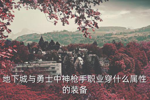 dnf神枪手什么武器属性，神枪手用什么属性武器