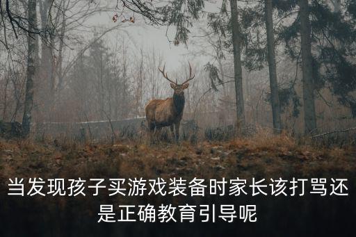当发现孩子买游戏装备时家长该打骂还是正确教育引导呢
