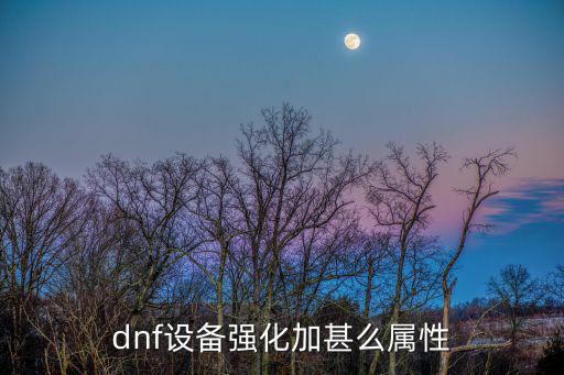 dnf强化会多什么属性，dnf的强化