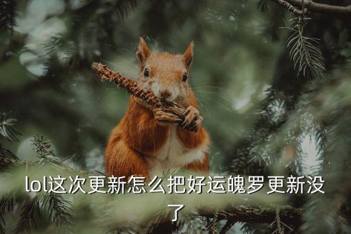 lol这次更新怎么把好运魄罗更新没了