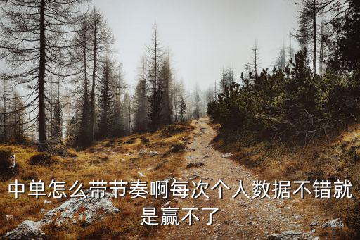 中单怎么带节奏啊每次个人数据不错就是赢不了