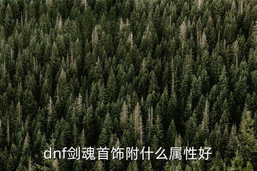 dnf剑魂首饰附什么属性好