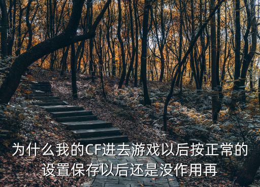 为什么我的CF进去游戏以后按正常的设置保存以后还是没作用再