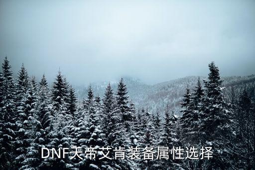dnf天帝套装选什么属性，求高手教DNF天帝装扮套装属性要什么好