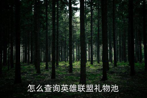 怎么查询英雄联盟礼物池