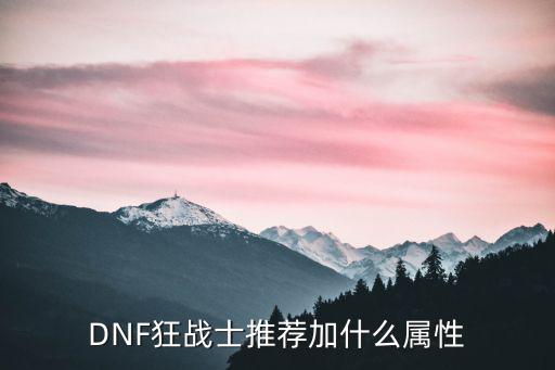 dnf 狂战士吃什么属性，dnf狂战带什么属性的好