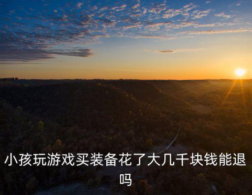 小孩玩游戏买装备花了大几千块钱能退吗