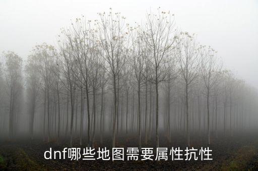 dnf哪些地图需要属性抗性