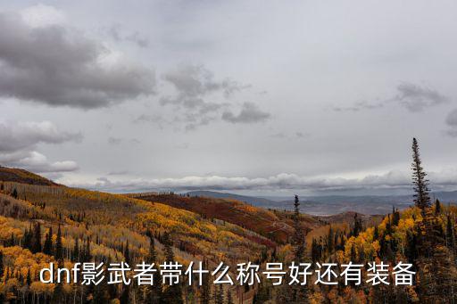dnf剑影要什么属性称号，dnf影武者带什么称号好还有装备