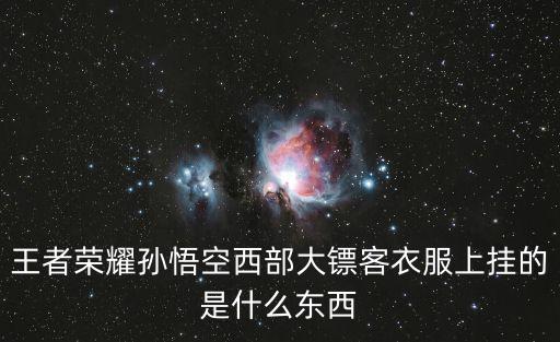 王者荣耀孙悟空西部大镖客衣服上挂的是什么东西